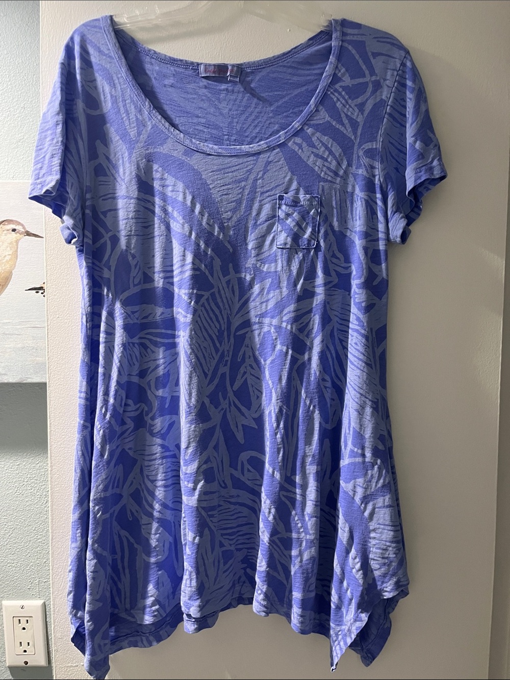 fresh produce Lavender Blue Patterned Scoop Neck Tunic